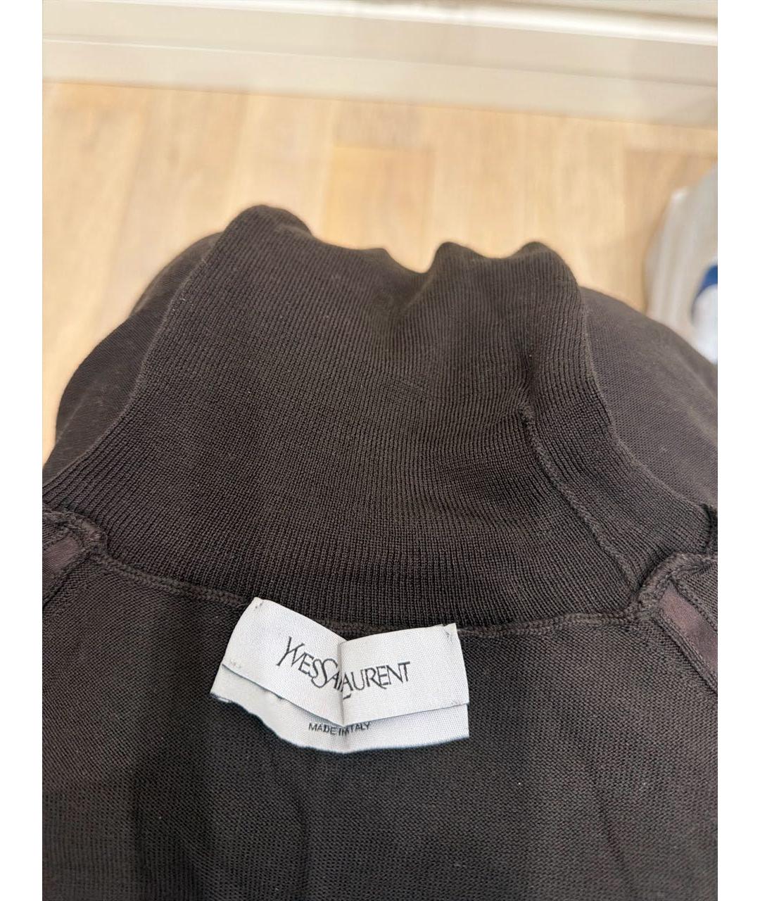 SAINT LAURENT Коричневая шерстяная водолазка, фото 3