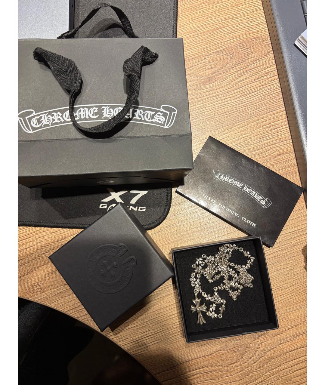 CHROME HEARTS Серая серебряная цепочка/подвеска, фото 2