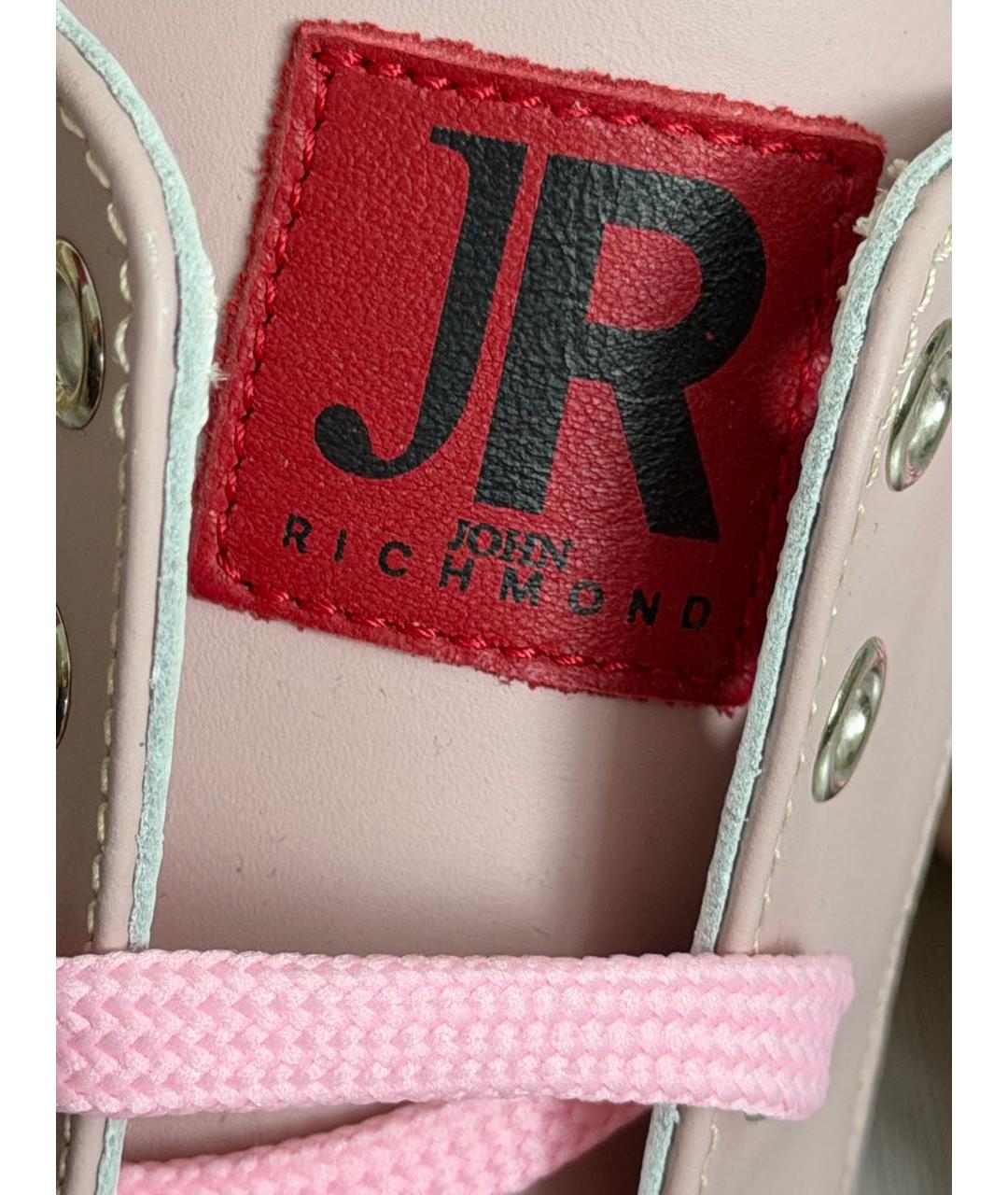 JOHN RICHMOND Розовые кожаные ботинки, фото 3