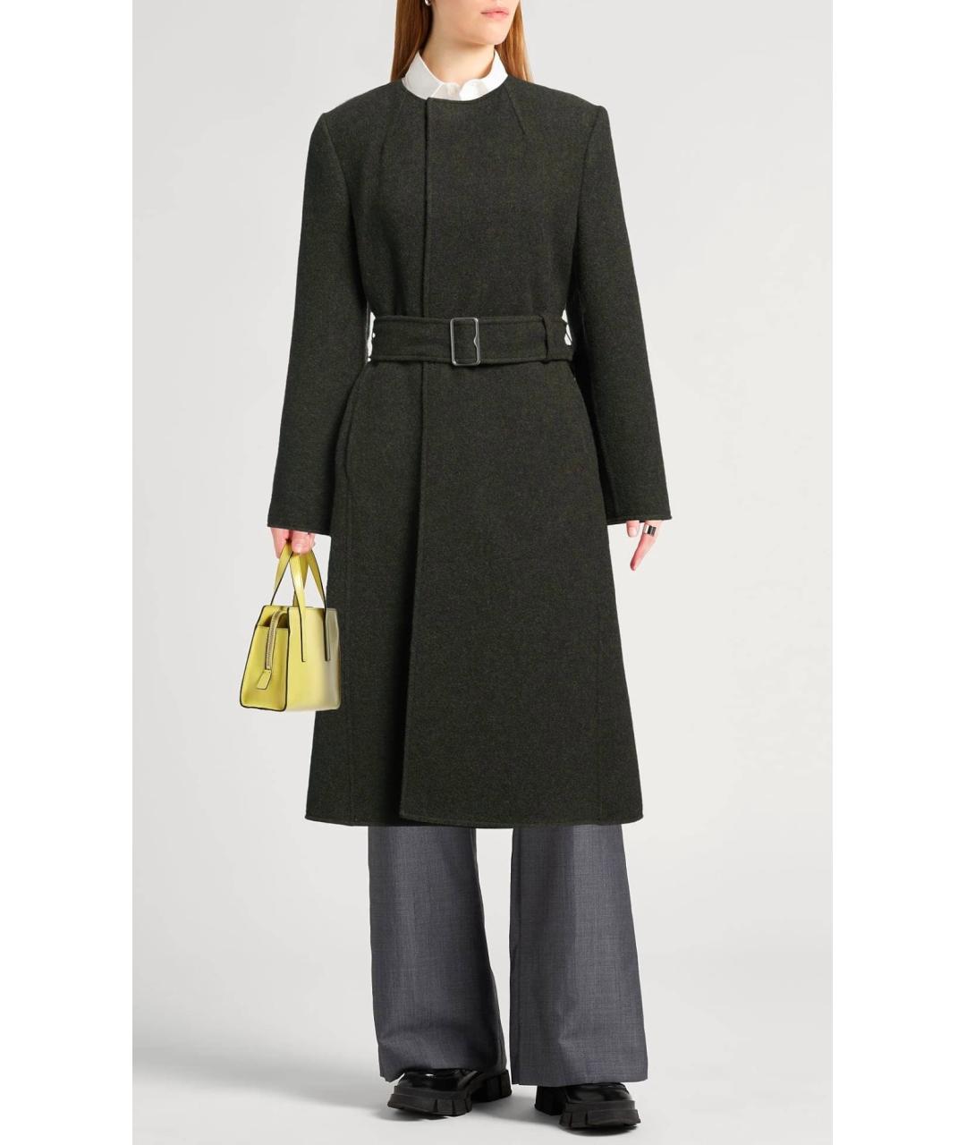 BURBERRY Хаки шерстяное пальто, фото 2