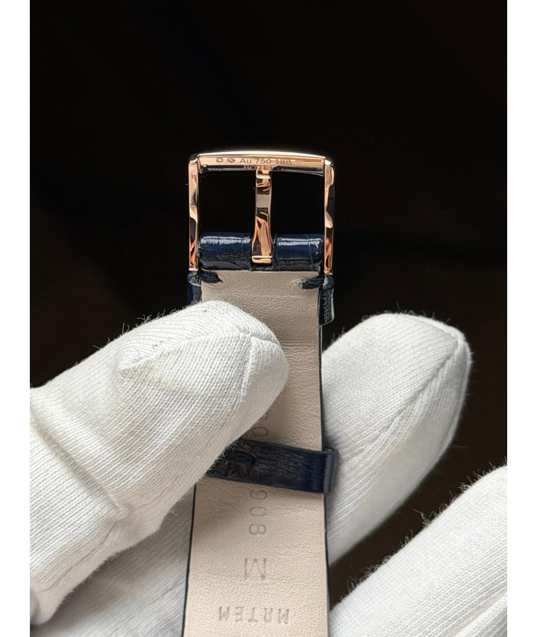 BVLGARI Темно-синие часы из розового золота, фото 8