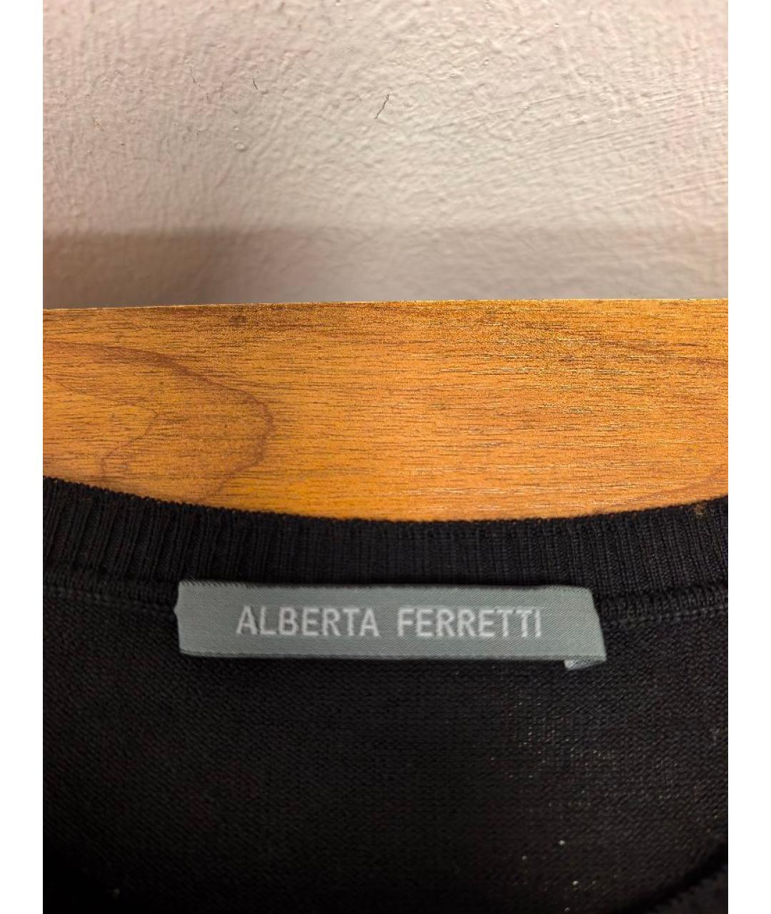 ALBERTA FERRETTI Черный шерстяной джемпер / свитер, фото 3