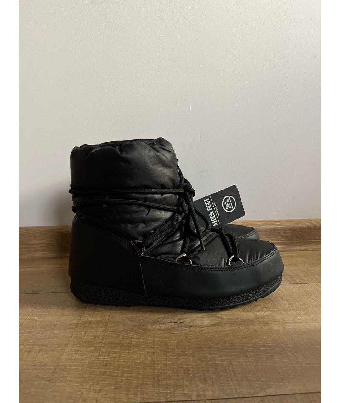 MOON BOOT Черные синтетические полусапоги, фото 9