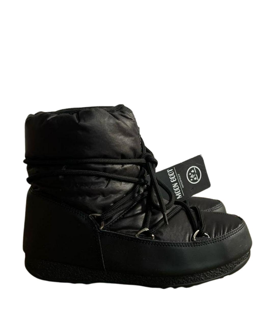 MOON BOOT Черные синтетические полусапоги, фото 1