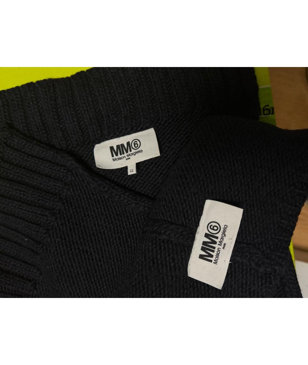 MM6 MAISON MARGIELA Черная шерстяная шапка, фото 2