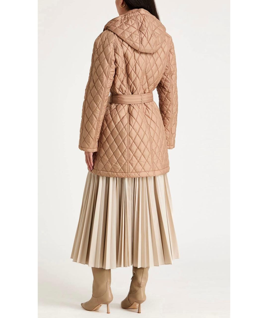 BURBERRY Бежевая полиэстеровая куртка, фото 3