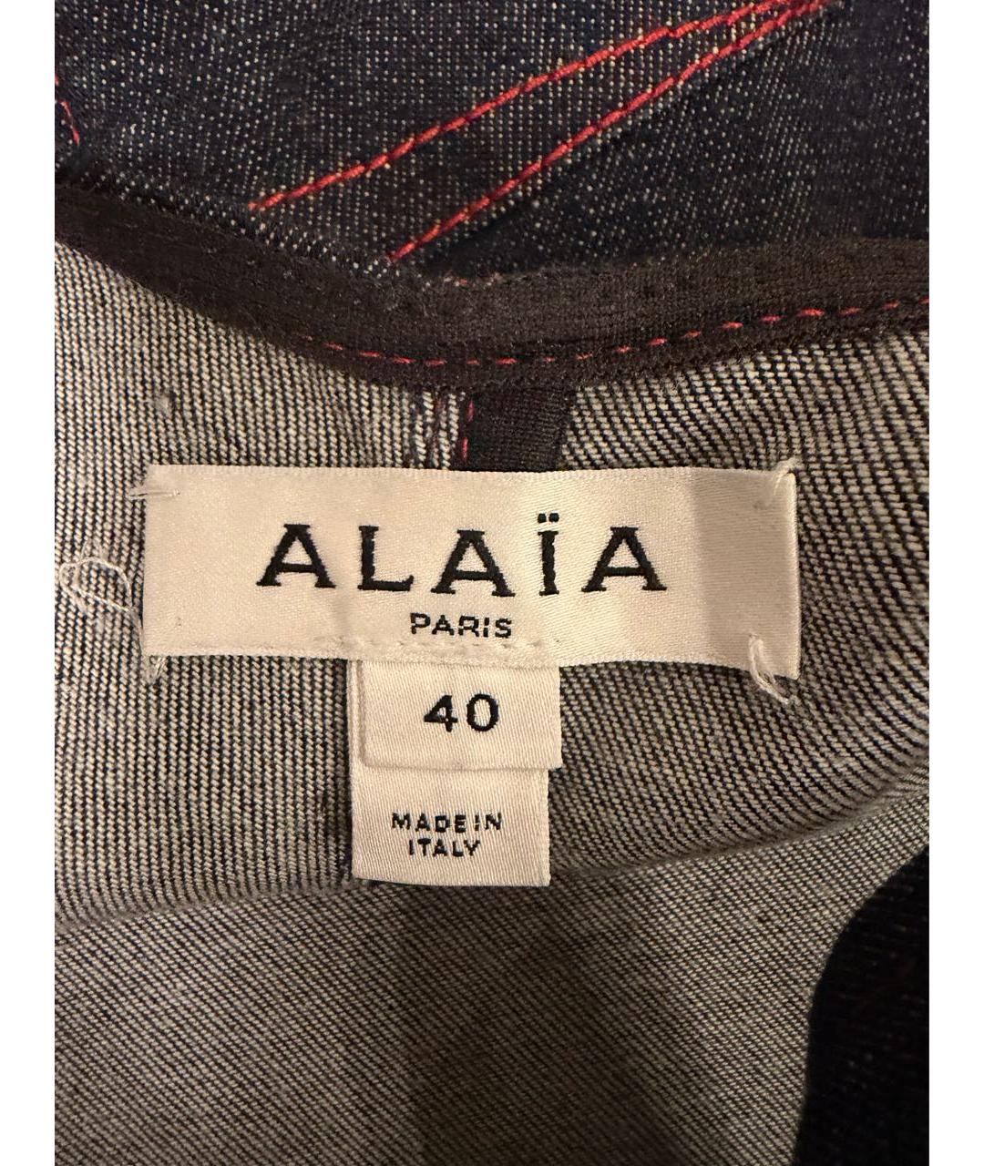 ALAIA Темно-синее деним боди, фото 6