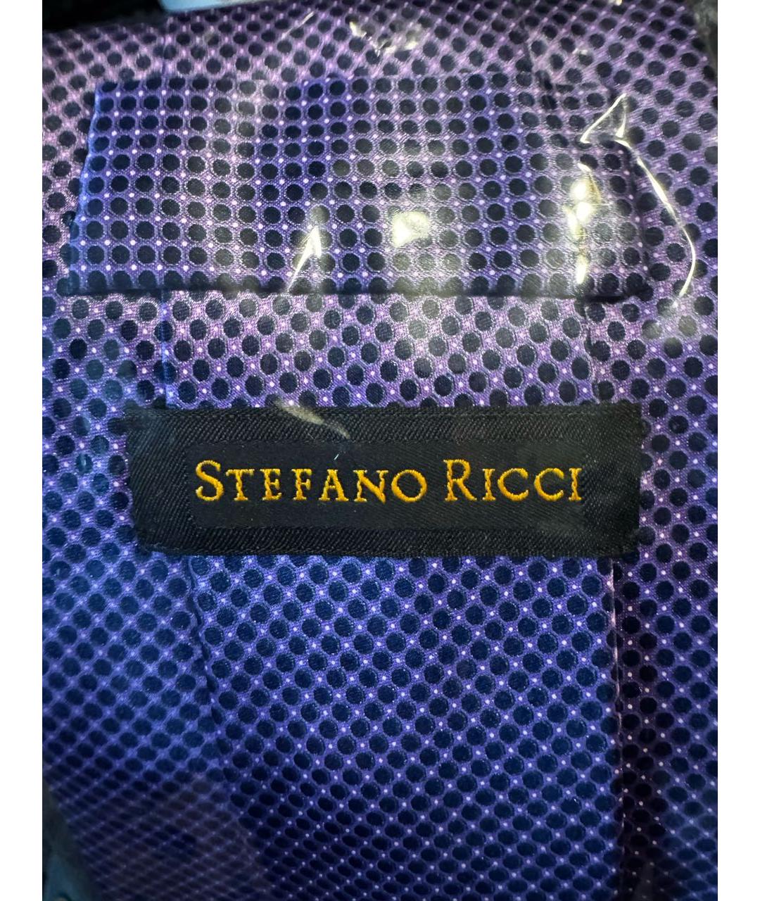 STEFANO RICCI Фиолетовый шелковый галстук, фото 3