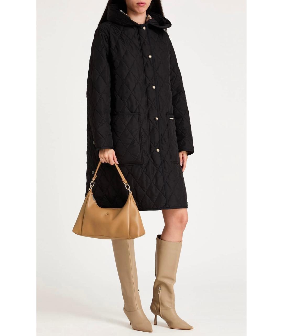 BURBERRY Черная полиэстеровая куртка, фото 2