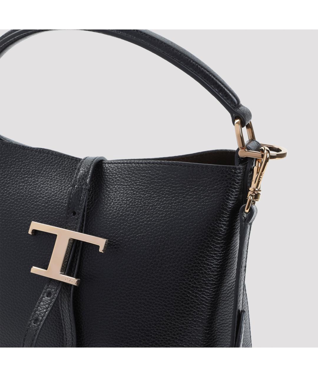 TOD'S Черная кожаная сумка через плечо, фото 4