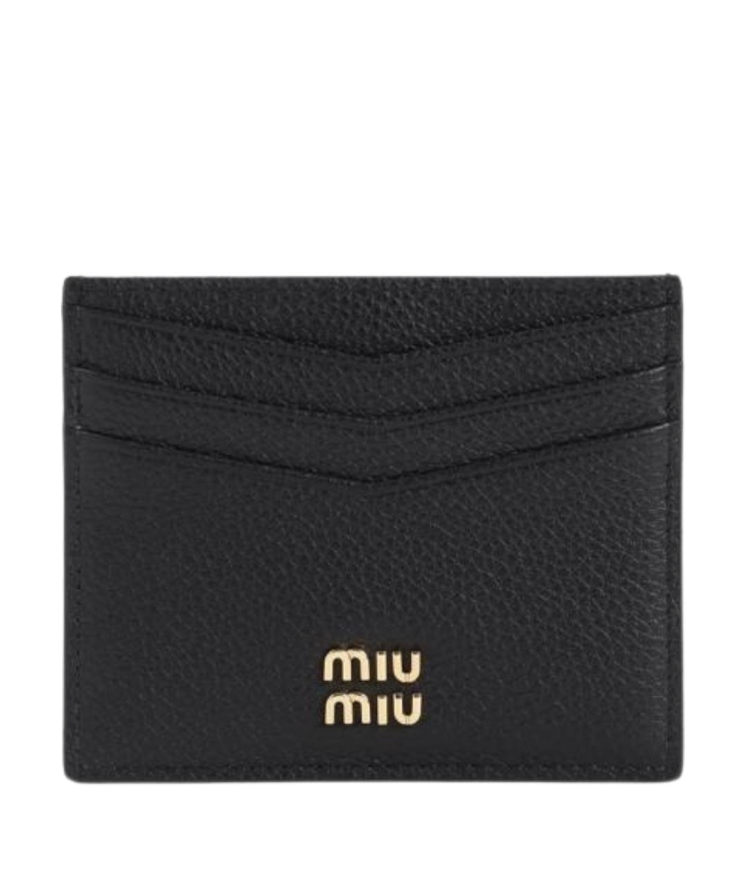 MIU MIU Черный кожаный кардхолдер, фото 1