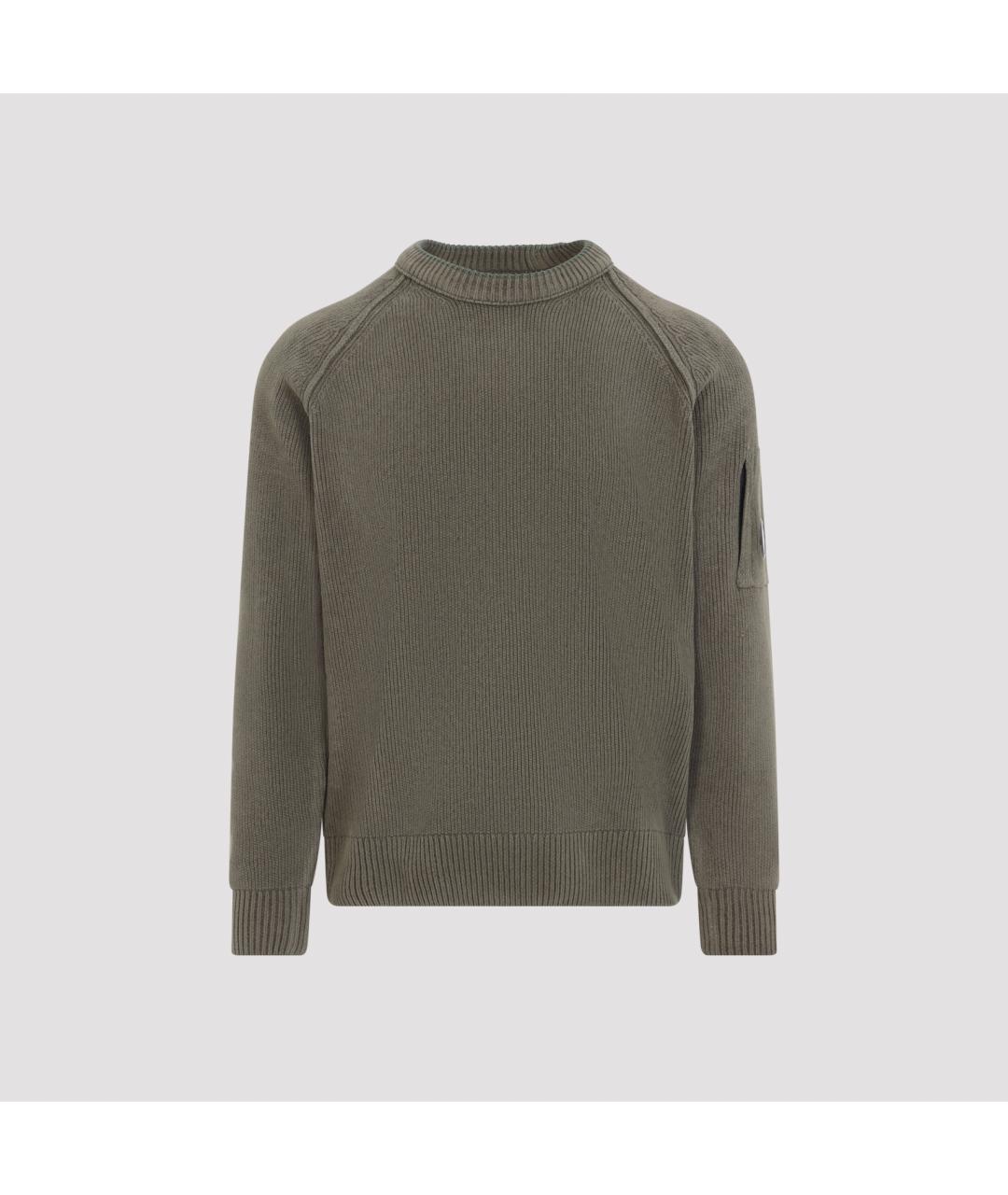 CP COMPANY Зеленый хлопковый джемпер / свитер, фото 2