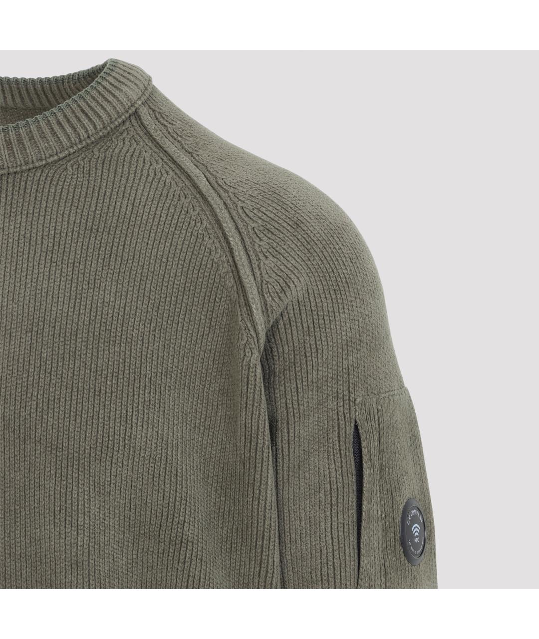 CP COMPANY Зеленый хлопковый джемпер / свитер, фото 4