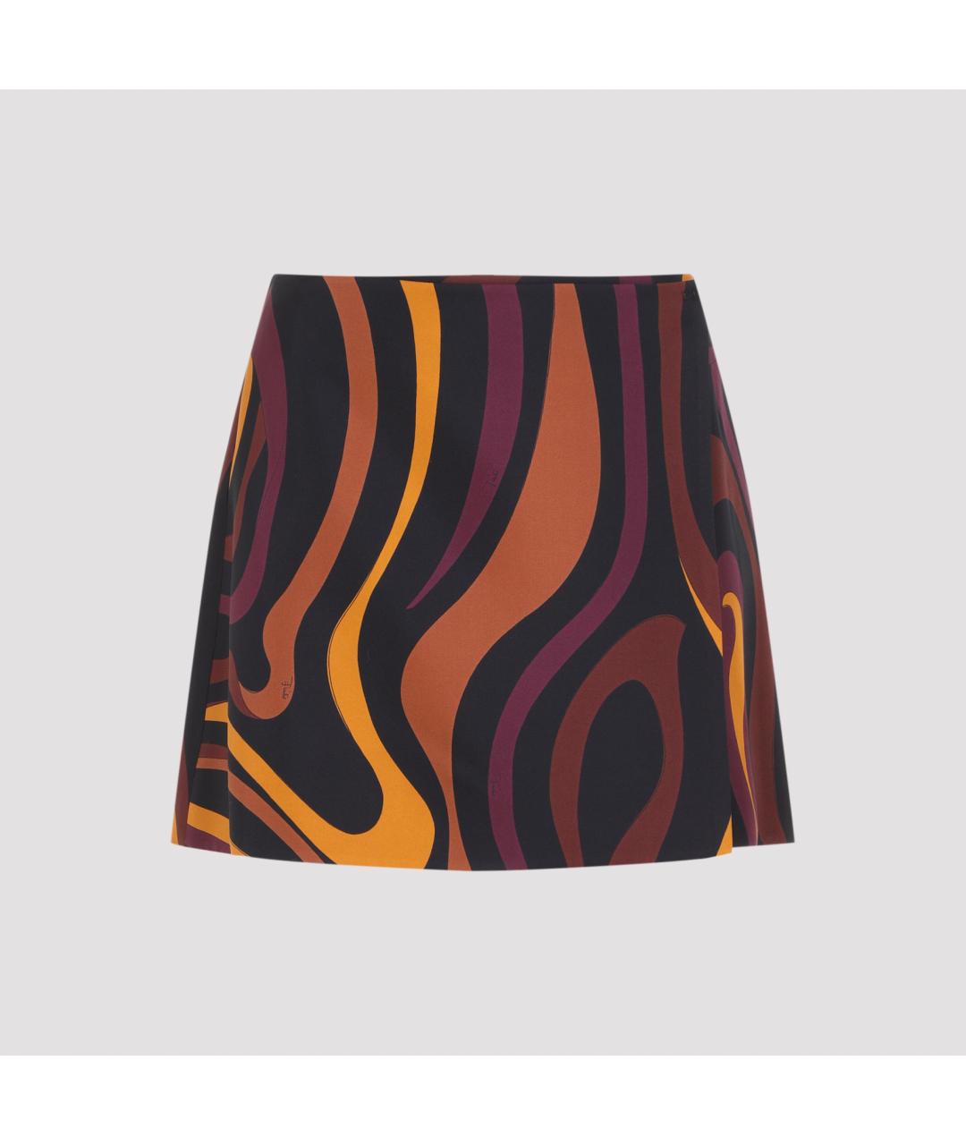 PUCCI Мульти шелковая юбка мини, фото 2