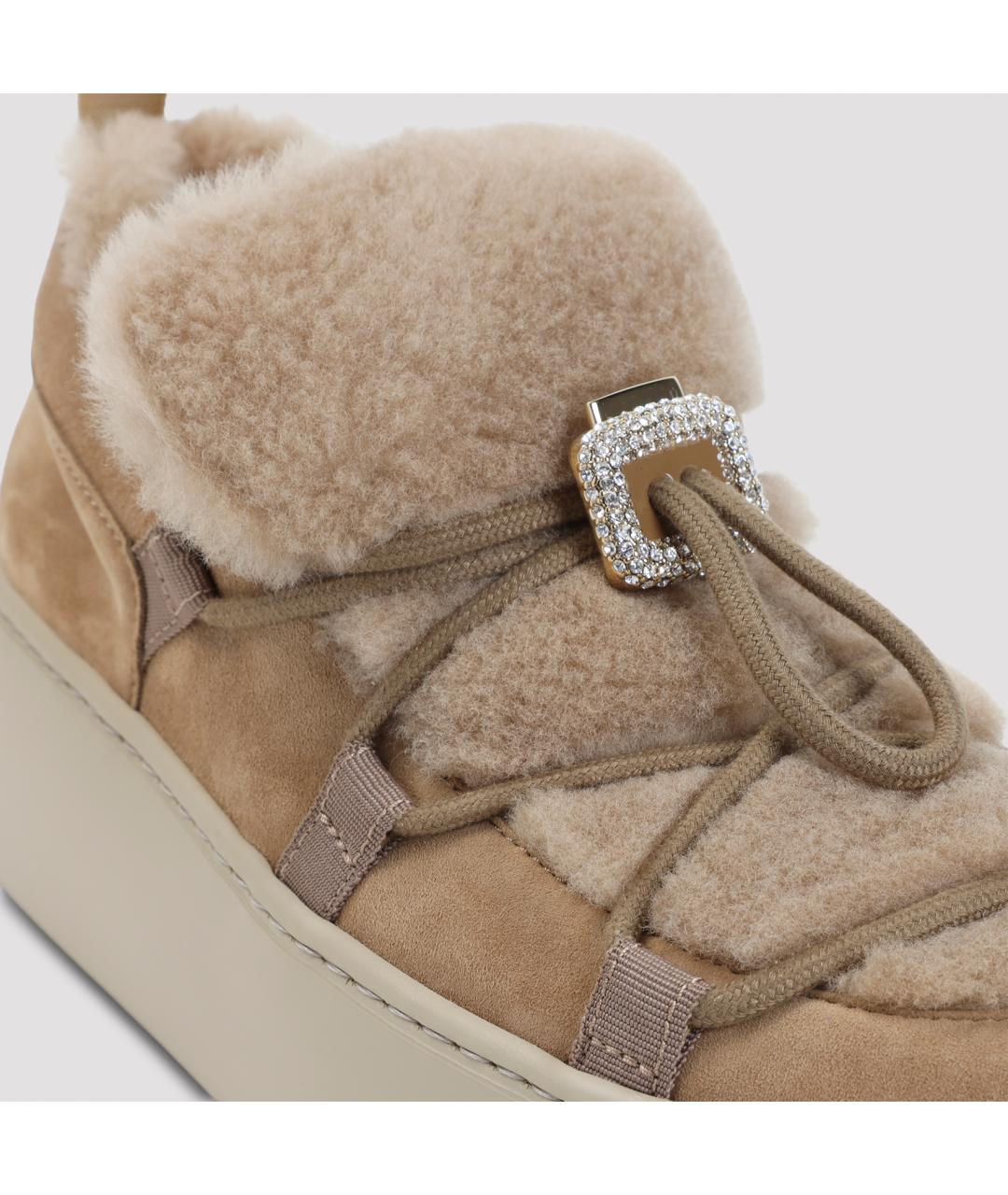 ROGER VIVIER Бежевые замшевые ботинки, фото 5
