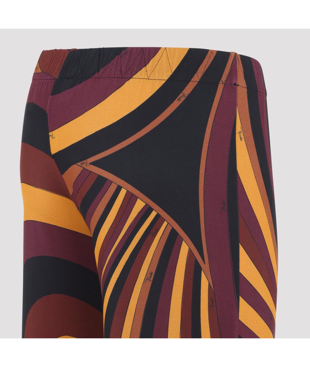 PUCCI Мульти вискозные прямые брюки, фото 4