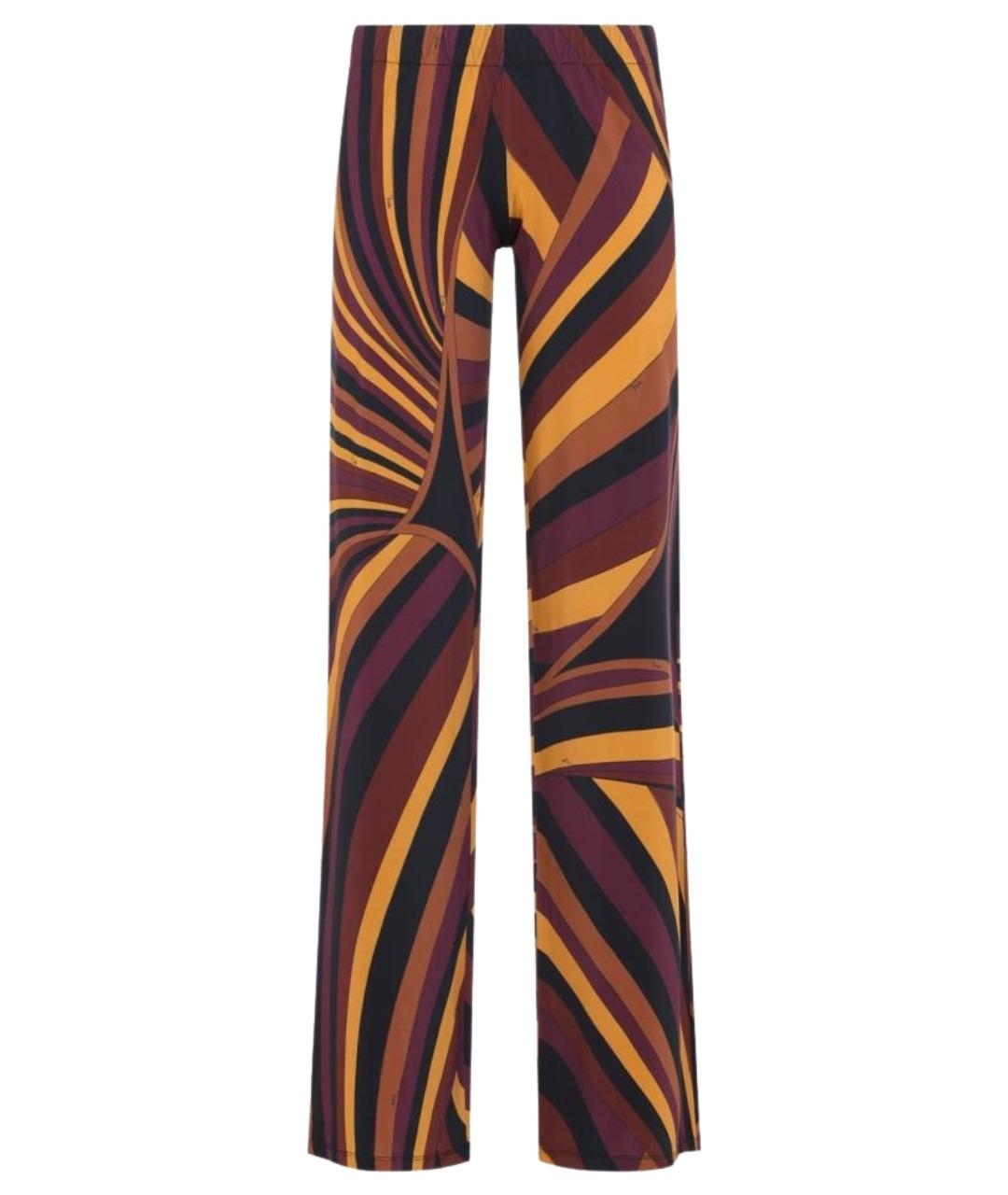 PUCCI Мульти вискозные прямые брюки, фото 1