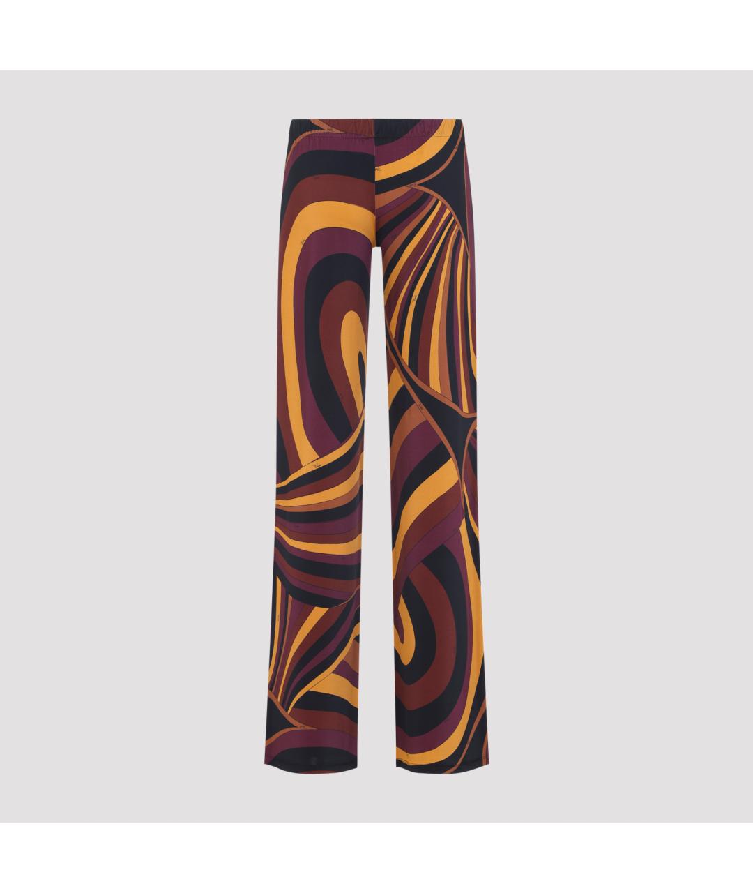 PUCCI Мульти вискозные прямые брюки, фото 3