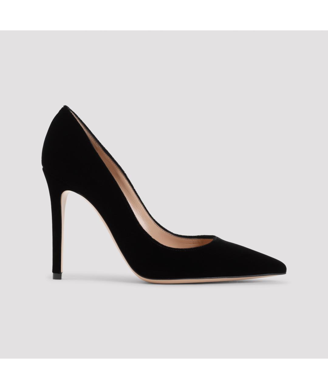 GIANVITO ROSSI Черные бархатные туфли, фото 2