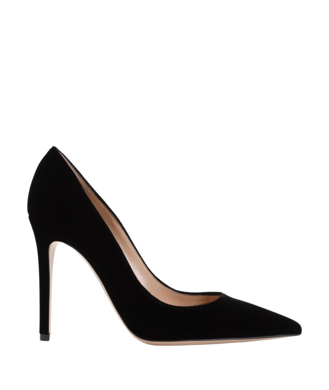 GIANVITO ROSSI Черные бархатные туфли, фото 1