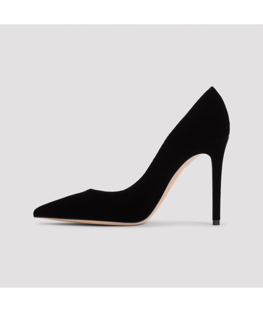 GIANVITO ROSSI Черные бархатные туфли, фото 3