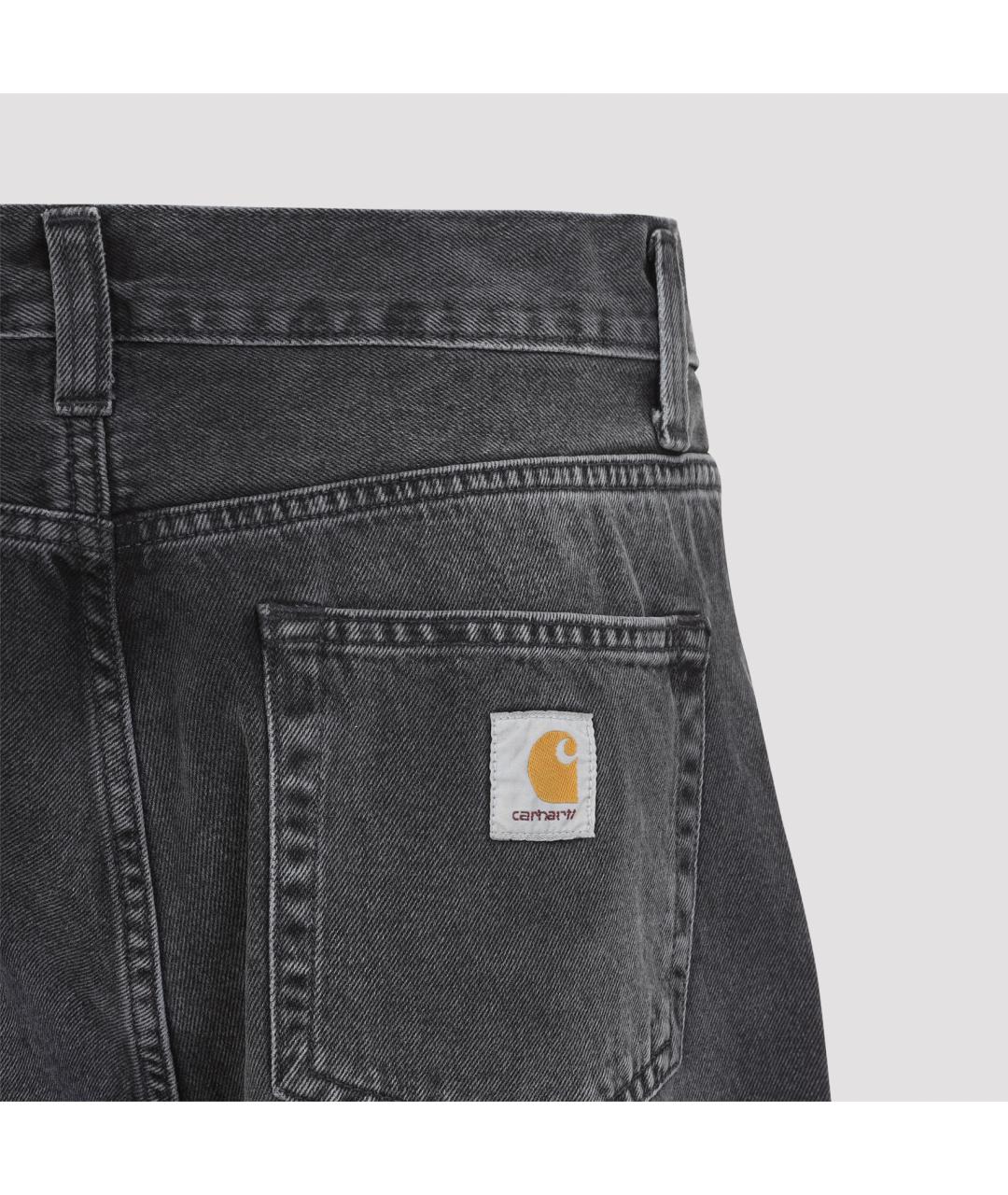 CARHARTT WIP Черные хлопковые прямые джинсы, фото 4