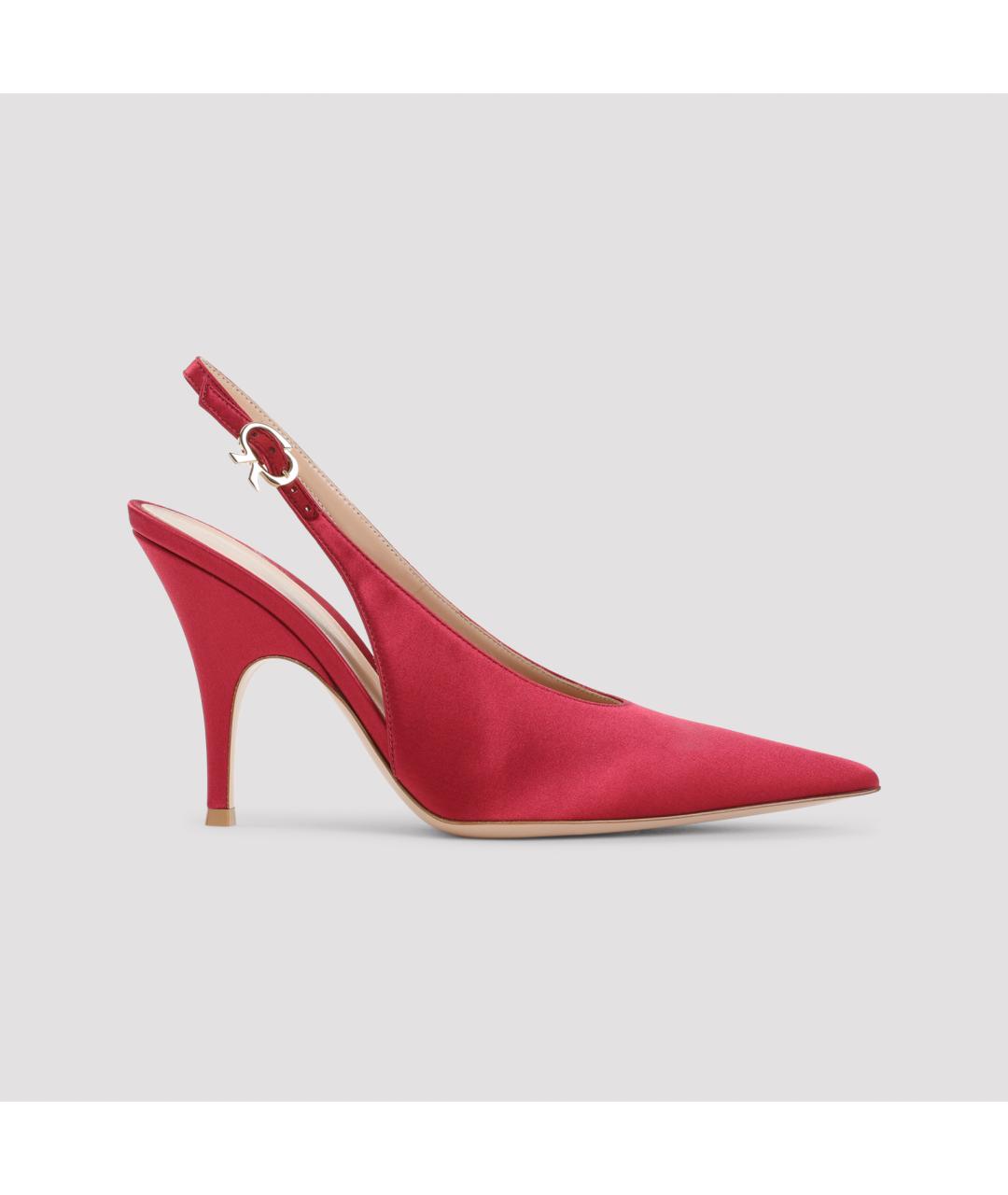 GIANVITO ROSSI Красные текстильные туфли, фото 2
