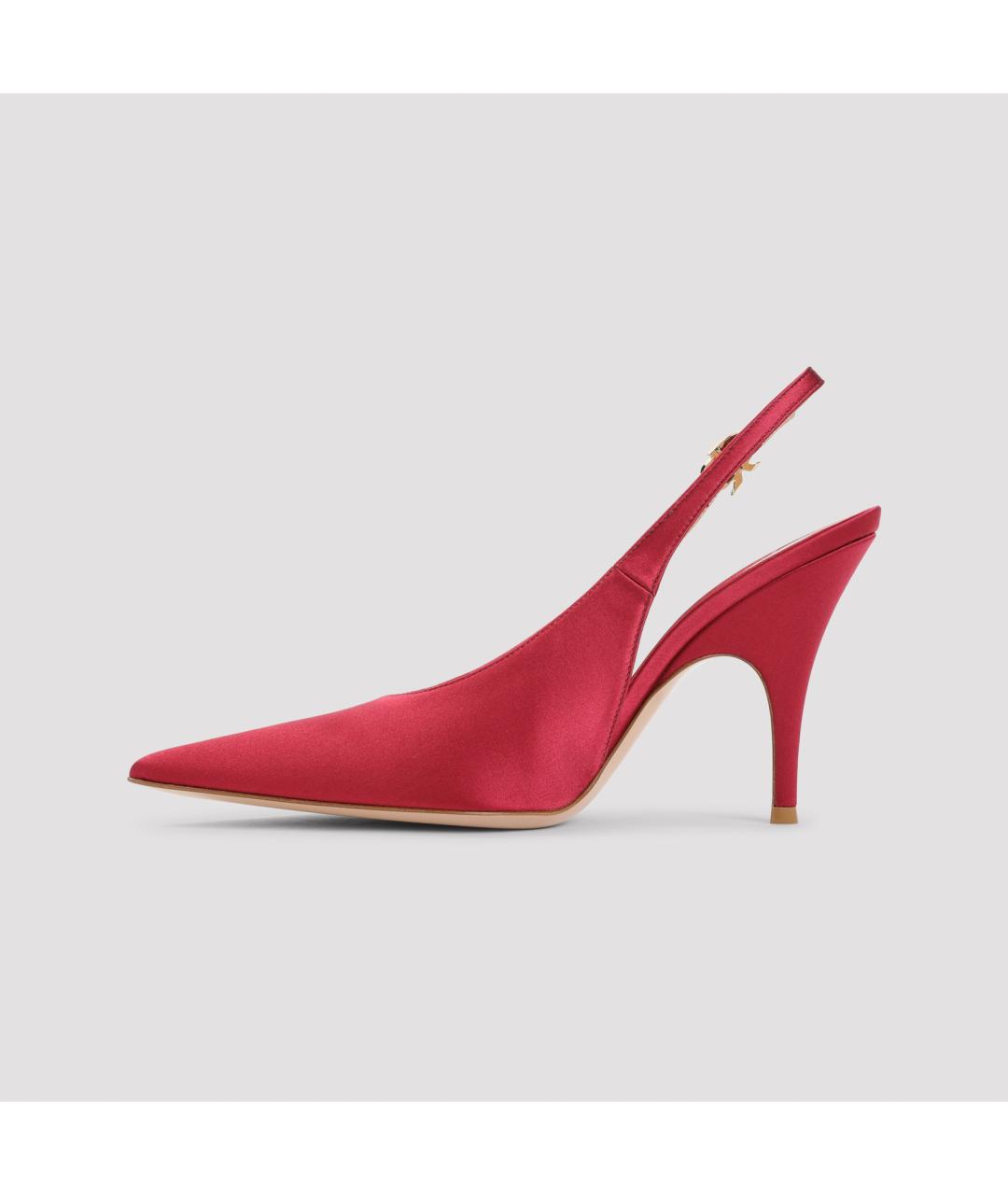 GIANVITO ROSSI Красные текстильные туфли, фото 3