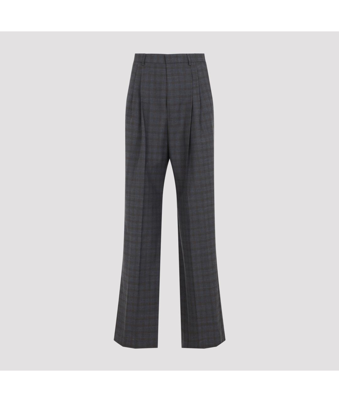 DRIES VAN NOTEN Мульти шерстяные повседневные брюки, фото 2