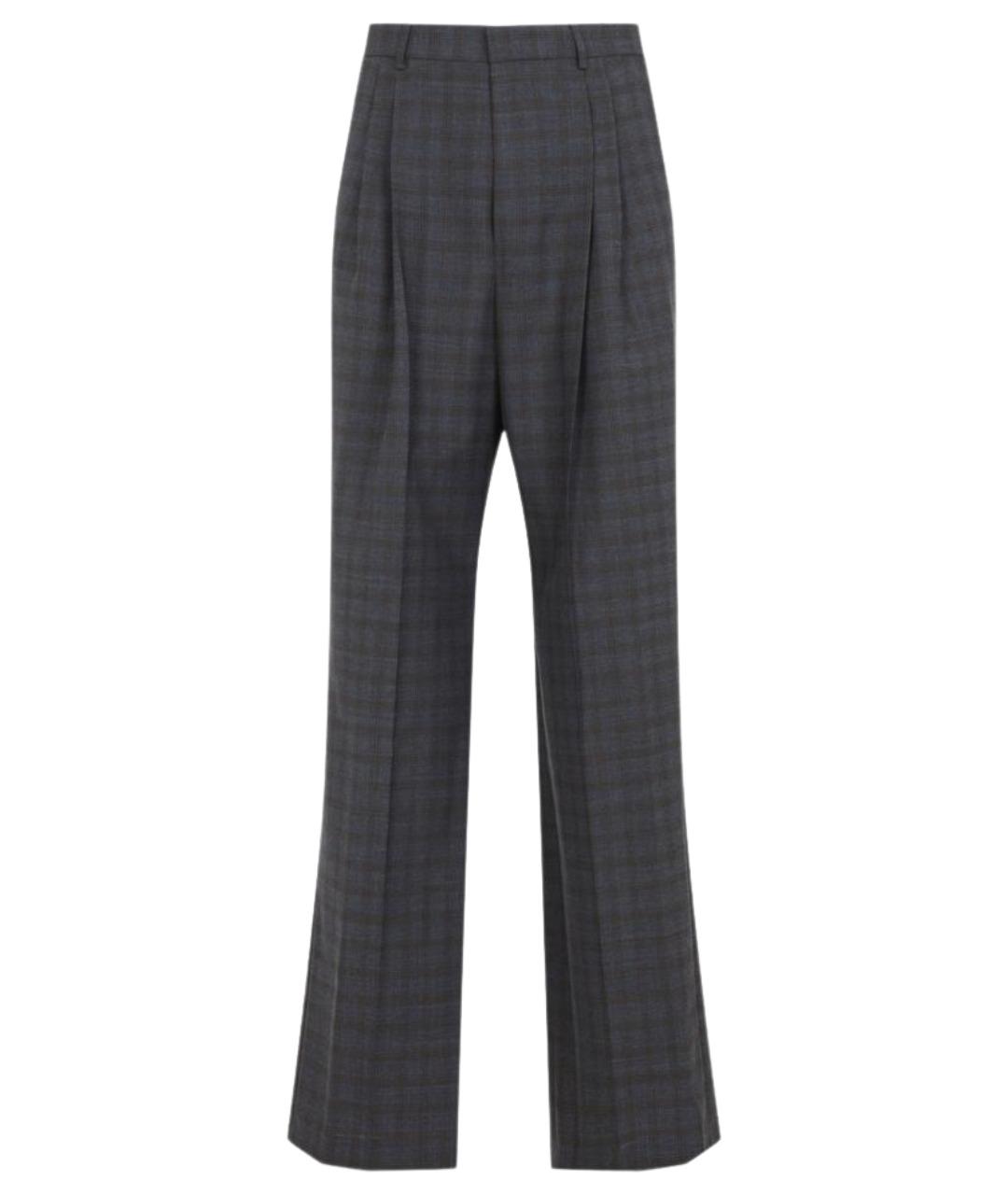 DRIES VAN NOTEN Мульти шерстяные повседневные брюки, фото 1