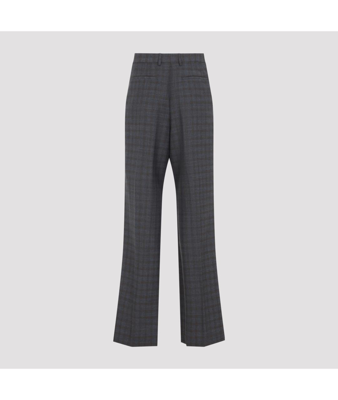 DRIES VAN NOTEN Мульти шерстяные повседневные брюки, фото 3