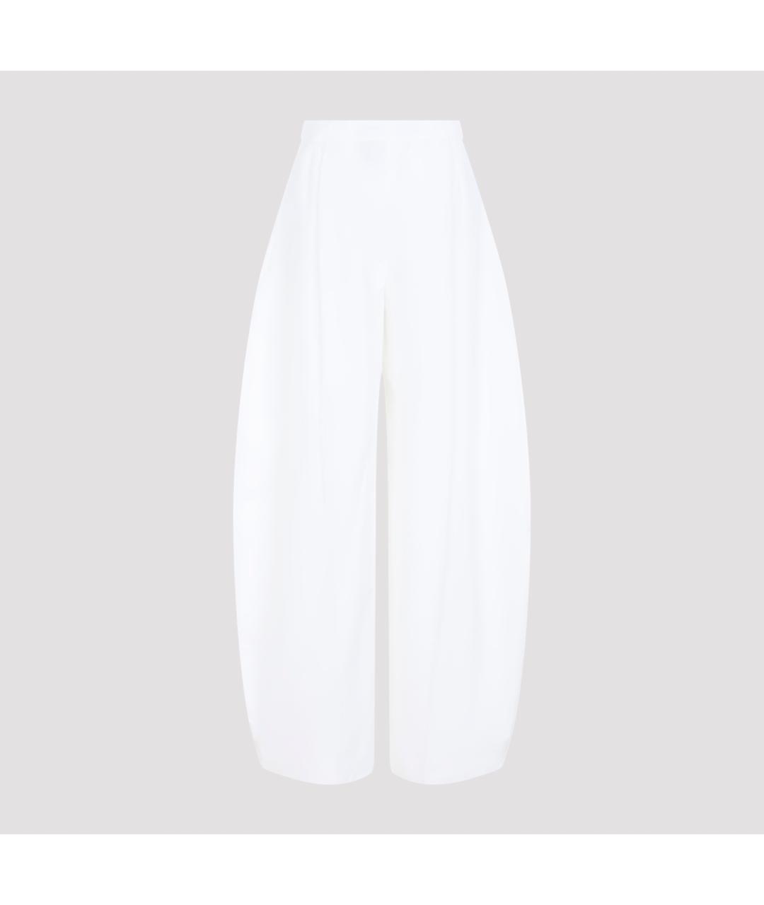 JACQUEMUS Белые полиэстеровые брюки широкие, фото 2