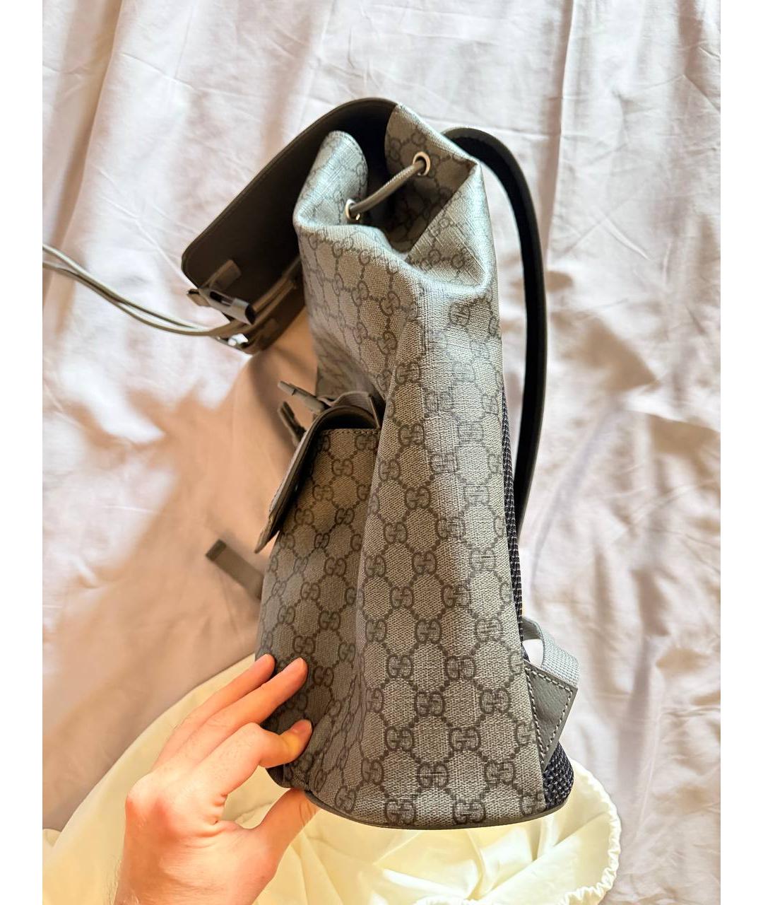 GUCCI Бежевый рюкзак из канвы, фото 4