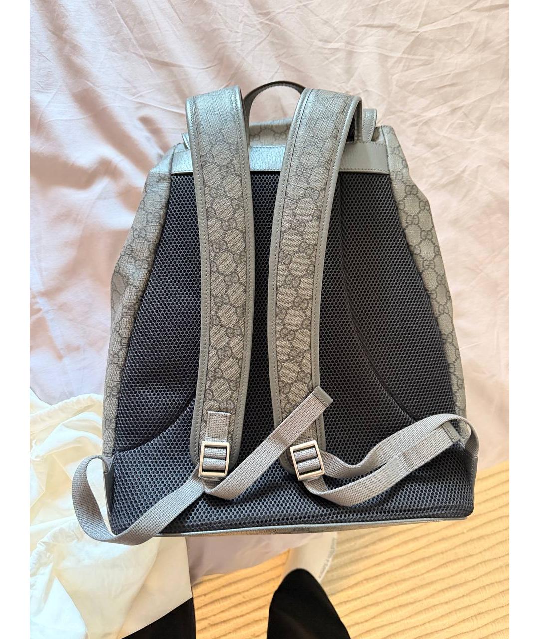 GUCCI Бежевый рюкзак из канвы, фото 3
