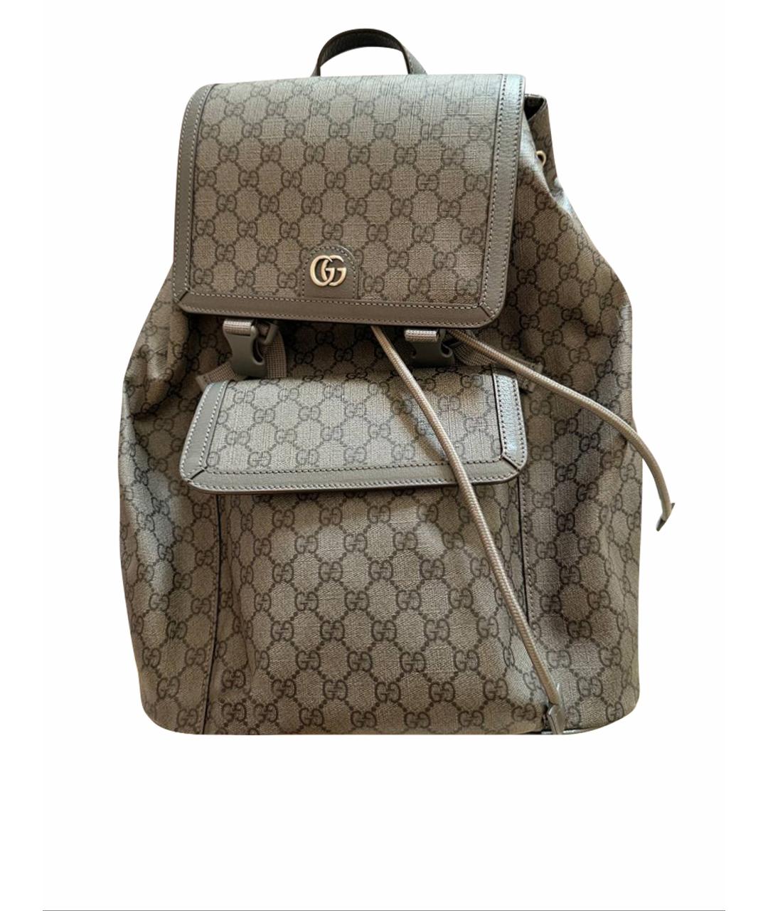 GUCCI Бежевый рюкзак из канвы, фото 1