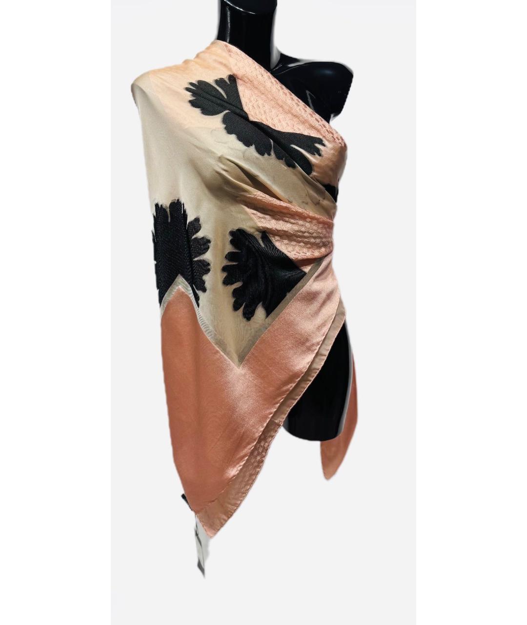 ALEXANDER MCQUEEN Розовый шелковый платок, фото 8