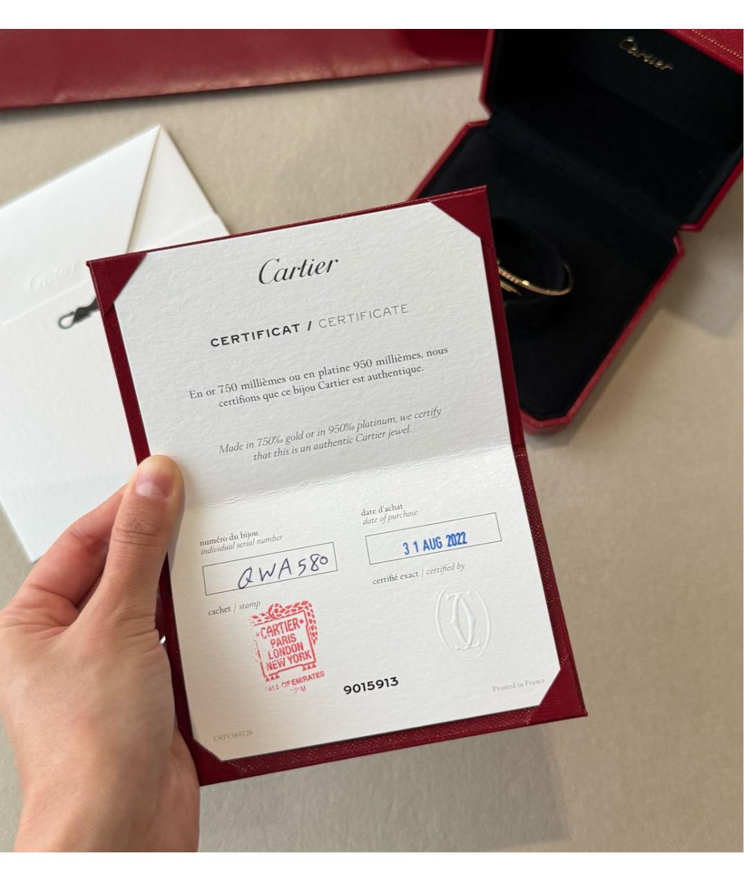 CARTIER Розовый браслет из розового золота, фото 6