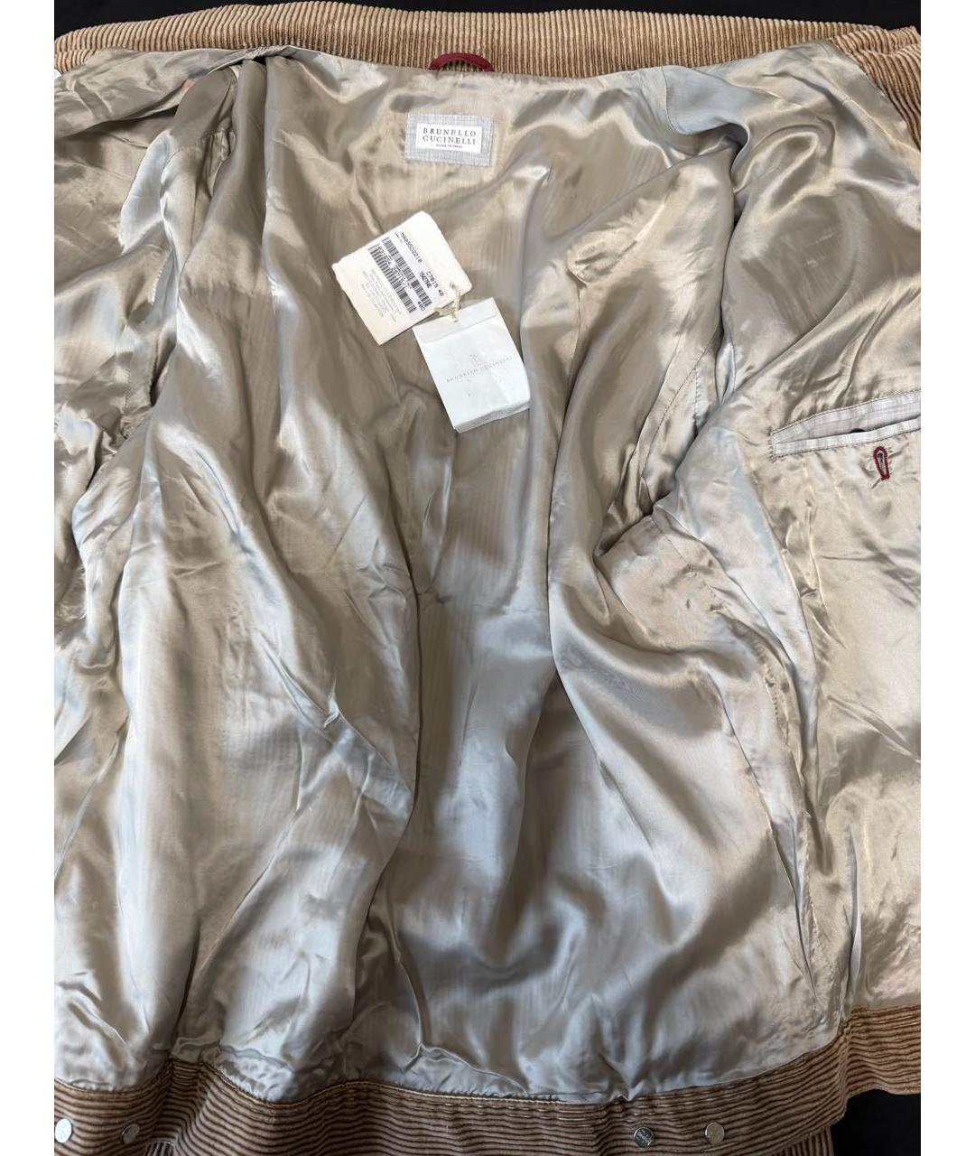 BRUNELLO CUCINELLI Коричневая хлопковая куртка, фото 6