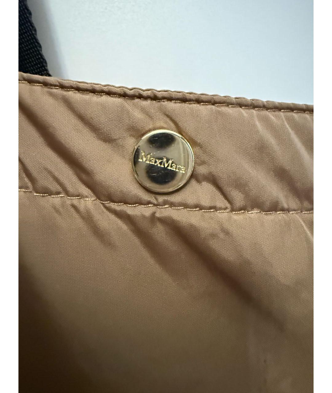MAX MARA Коричневая синтетическая сумка тоут, фото 3