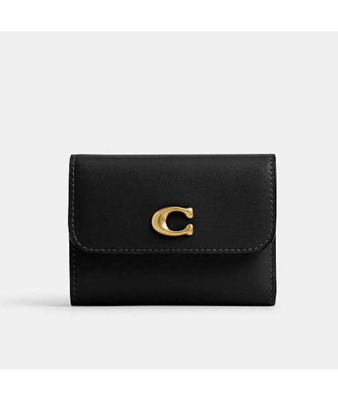 COACH Черный кожаный кошелек, фото 9