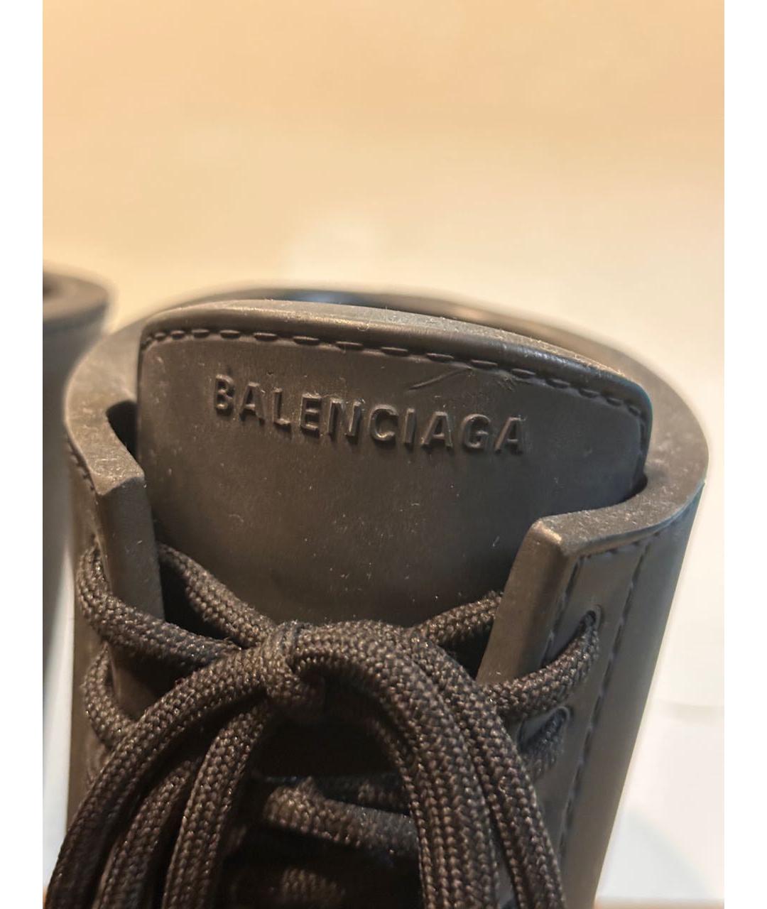 BALENCIAGA Антрацитовые высокие ботинки, фото 5