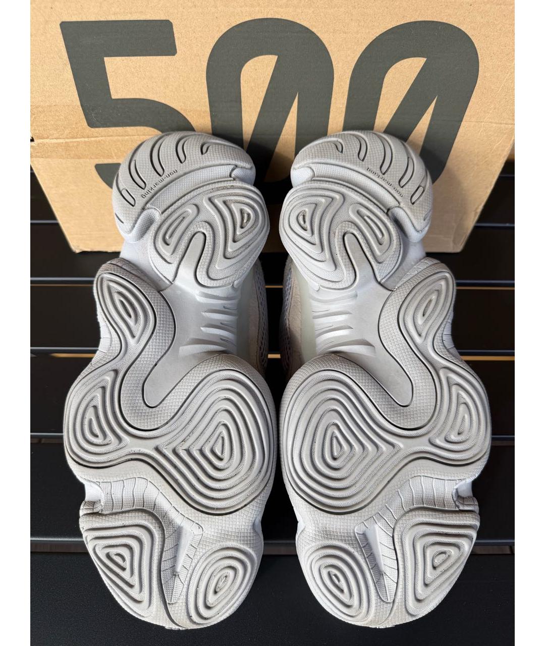 ADIDAS YEEZY Серые замшевые низкие кроссовки / кеды, фото 8