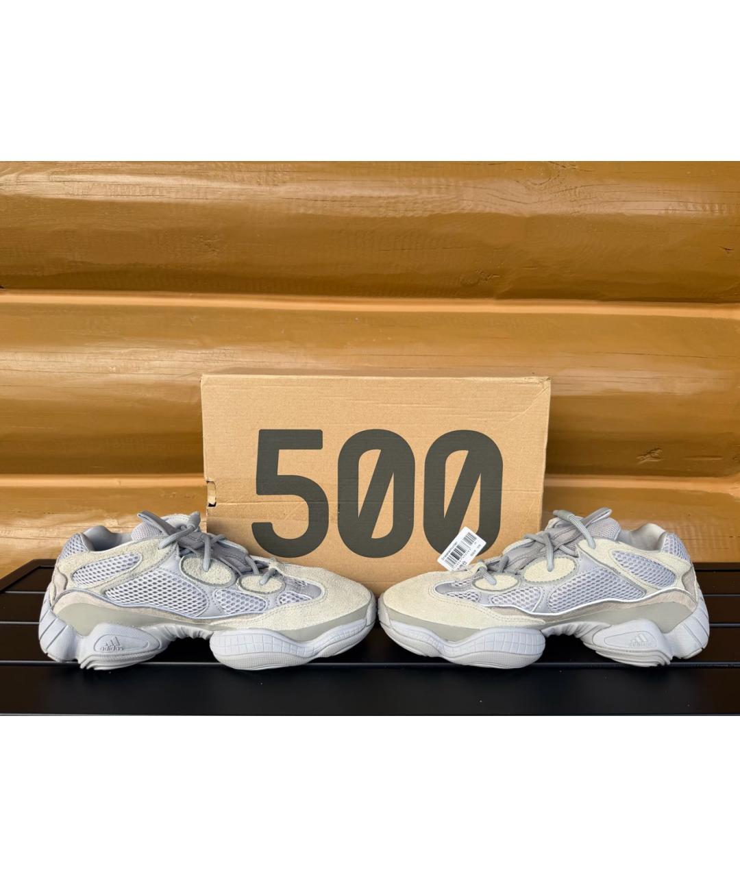 ADIDAS YEEZY Серые замшевые низкие кроссовки / кеды, фото 5