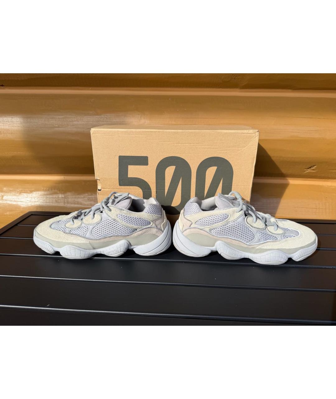 ADIDAS YEEZY Серые замшевые низкие кроссовки / кеды, фото 9
