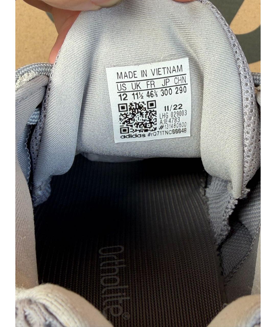 ADIDAS YEEZY Серые замшевые низкие кроссовки / кеды, фото 6