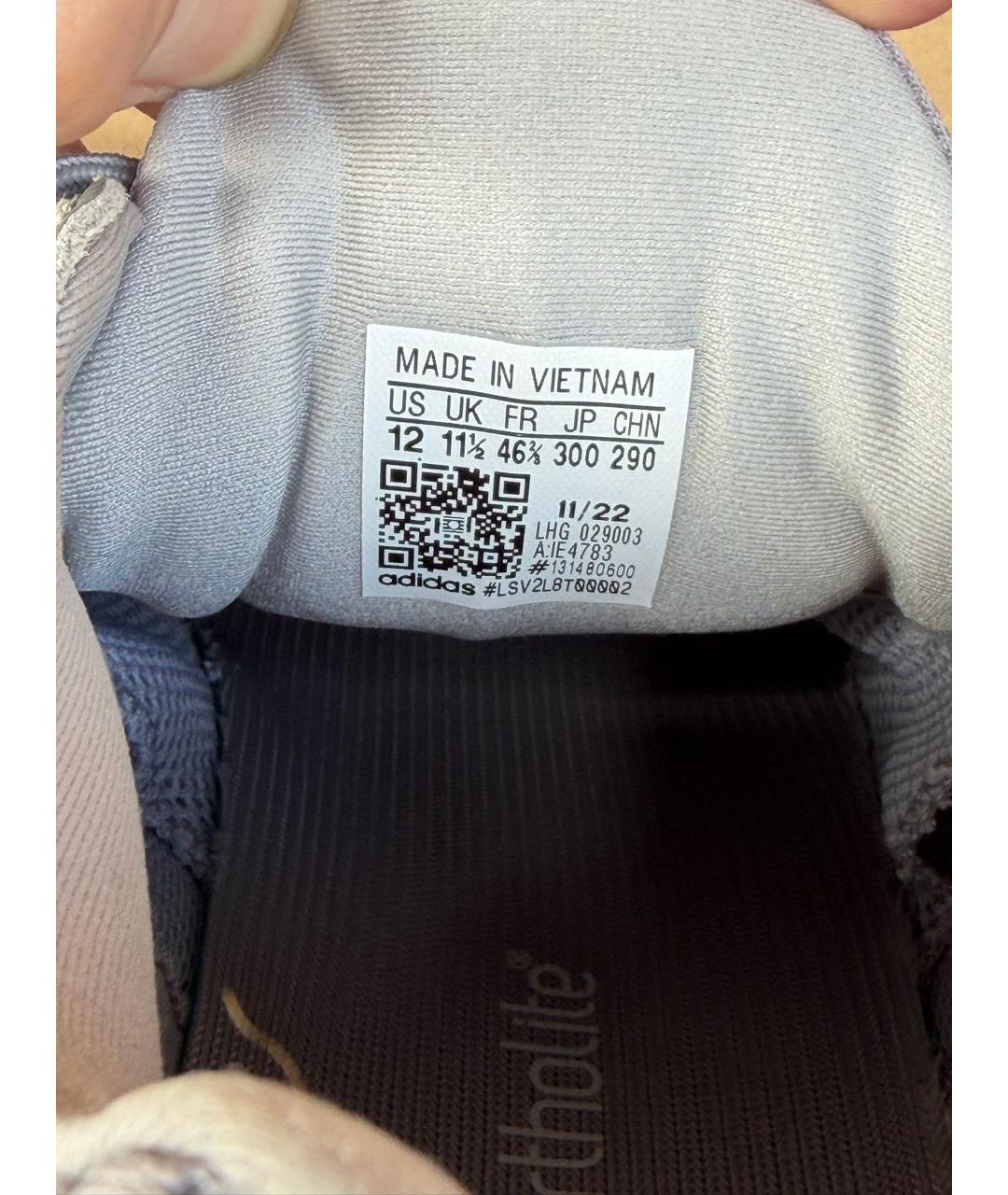 ADIDAS YEEZY Серые замшевые низкие кроссовки / кеды, фото 7
