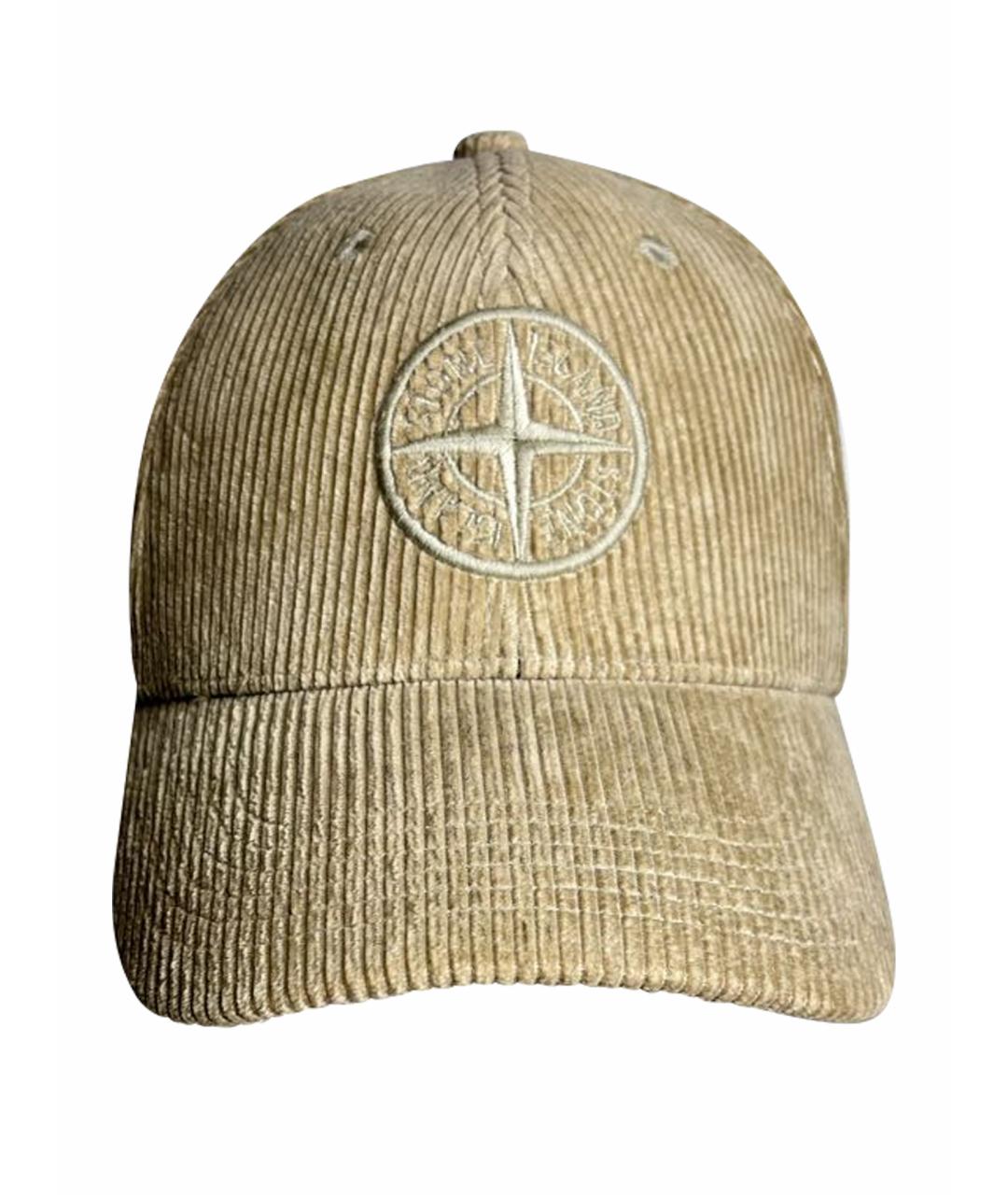STONE ISLAND Бежевая хлопковая кепка/бейсболка, фото 1