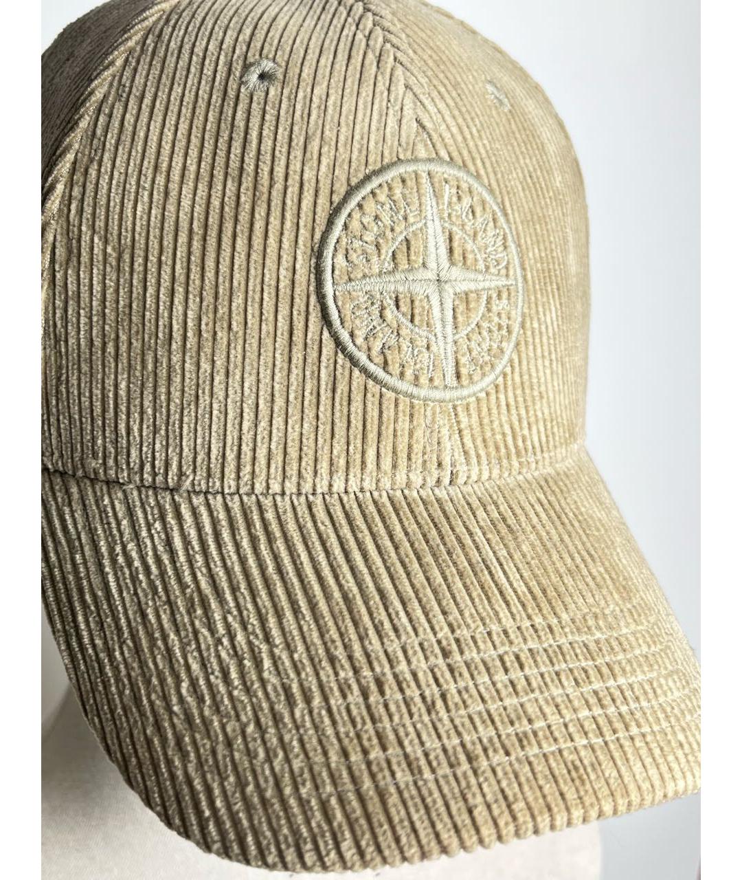 STONE ISLAND Бежевая хлопковая кепка/бейсболка, фото 3