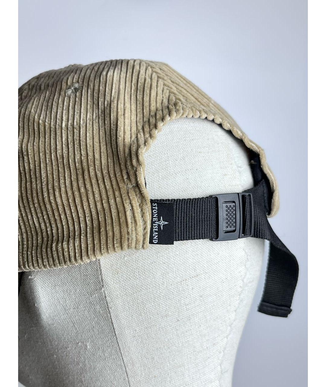 STONE ISLAND Бежевая хлопковая кепка/бейсболка, фото 4