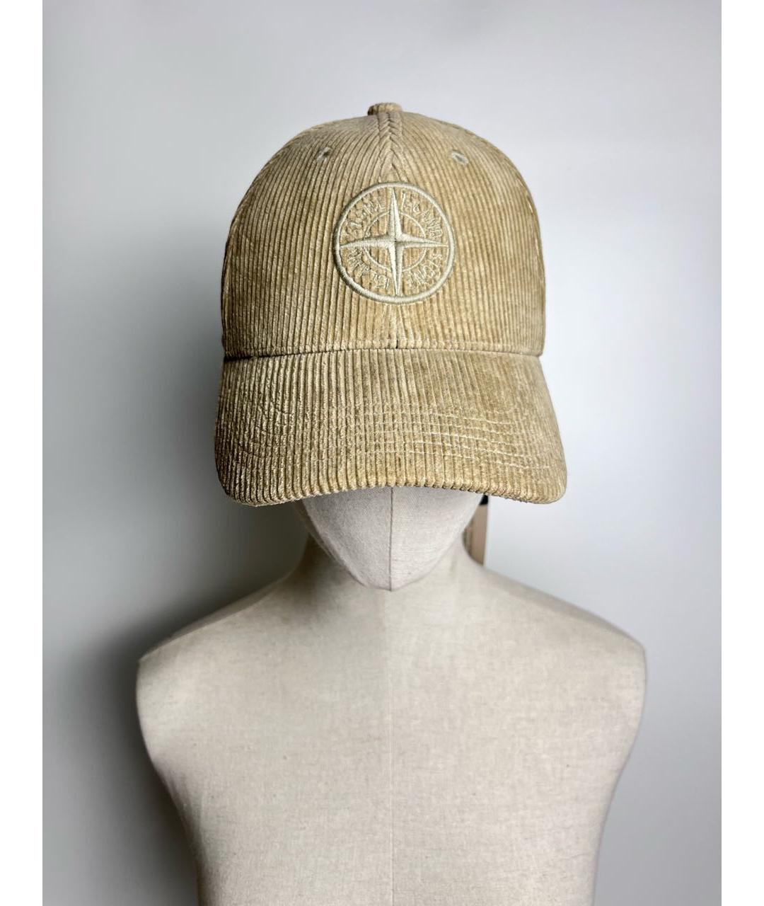 STONE ISLAND Бежевая хлопковая кепка/бейсболка, фото 5
